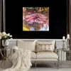 Obrazy olejne na płótnie ręcznie malowane Claude Monet lilie wodne reprodukcja obrazu do dekoracji ścian salonu
