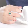 Umcho Nano Russian Emerald 925 Sterling Silver Vintage Engagement Party Gift Rings för kvinnor Hela fina smycken Y18926069034513