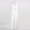 COSYGAL Rode Volledige Kwastje Sexy Jumpsuit Rompertjes Vrouwen Nieuwe Mode Tweedelige Pak 2018 Elegante Party Night Clubwear Zomer Jumpsuit305l