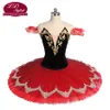 Adulto Preto Vermelho Ballet Tutu Desgaste Estágio Swan Laket Competição de Competição de Dança Ballet Apperal Mulheres Ballet Vestidos