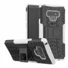 Mini 50p / kleur Heavy Duty Rugged Dual Layer Impact Hybride Kickstand Case Cover voor Samsung Note 9 iPhone XR XS XS MAX LG G7 MOTO 500PCS / PARTIJ