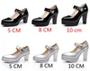 2021 nouveau strass pointu épais avec des femmes chaussures à talons hauts passerelle en cuir véritable chaussures taille 33-43 femmes pompes chaussures de mariage 5 8 10 cm