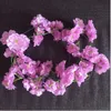 200 cm Sakura Kirsche Rattan Hochzeit Bogen Dekoration Rebe Künstliche Blumen Home Party Dekor Seide Efeu Wand Hängen Girlanden Kranz