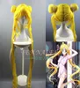 Lemon yellow Sailor Moon Cosplay Wig 150cm Straight Costumes Party Hair Girl