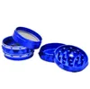 The new Metal Cigarette Mill diameter 60mm aluminum alloy material bright blue shape smoke blinder.