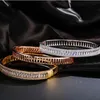 Eenvoudige Fashion Drop Originele Desgin Sieraden 18K WhiteRose Gold Filled Princess Cut White Topaz CZ Diamanten Armband Voor W312F