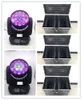 6 stycken med flygcase zon ring kontrollerbar scen ljus mixer LED tvätt aura rörlig strålkastare 19x15W 4 i 1 LED Wash Zoom