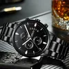 Mens Watches Top  Quartz Analog Digital 3ATM Waterproof Man Six Needle Watch Time Multi-function Watch Date Display