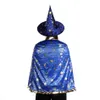 7 Colors New Fashion Cute Halloween five-pointed star costumes Wizard Witch Hat Party Cosplay Props Clear Hats for Kids Clacks
