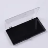 Boîte d'emballage noire avec couvercle Transparent, boîte de rangement vide en plastique pour faux cils greffés, conteneur d'emballage F617