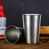 350ML Stainless Steel Mugs Tumbler Pint Glasses Metal Cups Outdoor Camping Travel Mugs Drinking Coffee Tea Beer LX0563
