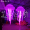 Décoration de fête suspendue au plafond géant belle méduse gonflable d'éclairage pour la fête de boîte de nuit livrée avec souffleur d'air