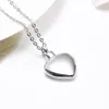 Collana con ciondolo per cremazione a cuore semplice in acciaio inossidabile Collana con urna ricordo per ceneri di memoria Gioielli con cofanetto funebre