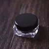 Lågt pris + 100x 3 gram krämburk parfymförpackning Kosmetik Container Clear Clar Små prov Makeup Nail Powder Case 10 färger