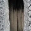グレード7A OMBREブラジルの毛髪200g 2トーン1b /シルバーグレーのオムレマイクロループヘアエクステンション200Sマイクロビーズエクステンション人間