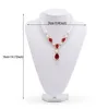 Jewelry Display Necklace Display Shelf Jewelry Holder Rack Stand Box For Jewelry Necklace Pendant Stand White Leather3226