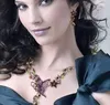 Europe Fashion Jewelry Sets Vintage Butterfly Pendant Rhinestone Flowers Elegant Necklace Earrings7798138