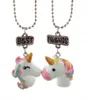 2pcs / set New Ankomst BFF My Little Unicorn Pendant Halsband Bästa Vänner Bff Bead Kedja Halsband Smycken Hot