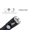 USB Handy LED TORCH USB Flash Light Pocket LED аккумуляторный фонарик Масштабируемая лампа Battery-In 16340 Батарея для охоты на кемпинг