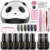 Mizhse Nail Art Tools Kit Full Set 36W UV Lamp Dryer with 6pcs Nail Gel Polish Top Base Coat Manicure Set Kits Polich617738