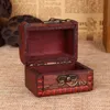 Vintage Jewelry Box Organizer Storage Case Mini Wood Flower Pattern Gift Box Handmade Wooden Small Boxes