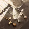 Rose Blumen Anhänger Halsketten Für Frauen Gold Silber Überzogene Legierung Link Kette Colliers Halskette Schmuck Valentinstag Geschenk