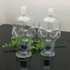 Transparent skalle benglas vatten flaska grossistglas bongs olje brännare glas vatten rör olje riggar röker gratis