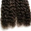 Cheveux bouclés crépus mongols I Tip Extension de cheveux 200gstrands afro crépus bouclés Extensions de cheveux humains pré-collés 2 brun le plus foncé6865172