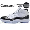 Concord High 45 23 11 XI 11s Cap and Gown PRM Heiress Gym Red Chicago Platinum Tint Space Jams Scarpe da basket da uomo Sneakers sportive