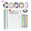 Dotting Kit Pył Szczotka Do Paznokci Dotting Malarstwo Rysunek Nail Art Szczotka Żel Polscy Dżetów Narzędzia Paint Malowanie Pióro