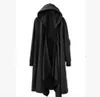 S-5XL Mens Gothic Long Cloak Cape Coat Losse Casual Jas Zwart Punk Trench Uitloper Straat Plus Size