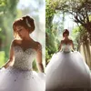 Vestidos de casamento de manga comprida com cristais de strass sem costas vestido de baile vestidos de casamento vintage vestidos de noiva primavera vestidos quinceanera