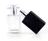 Mode Typ 30ml Portable Transparent Black Glass Parfym Spray Flaskor med Aluminium Atomizer Tom Kosmetiska behållare för resor