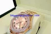 Presente de natal mens relógios Presidente Day-Date 41mm 218235 18 K Rose Gold Diamante Bisel Vestido Estilos BOX / PAPERS