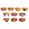 Hallowmas Joke Teeth False Teeth Rotten April Fool Day Funny Fake Teeth Dentures Halloween cosplay vampire Prop Costume Fancy Dress Party