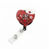 10 pcs/lot 5 styles broches strass émail médical coeur ECG rétractable porte-Badge d'identification Yoyo tirer bobine