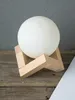 Creative New Style Wood Base 7color Changeable Round Ball Led Night Lights Lamp Decoration Table Lamps Beside Lighting5795393