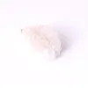 Mini Titanyum Melek Aura Kuvars Kolye Drusy Noktası Druzy Geode Kolye Geometrik Doğa Beyaz Drusy Titanyum Kaplamalı Kristal Küme Kolye