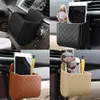 Auto Car Vent Outlet Trash Box Couro PU Car Holder Mobile Phone Bag Hanging Box Estilo do Carro Preto Castanho Bege246R