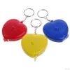 1.5m Keychain Portable Retractable Ruler Heart-shaped Tape Measure Tool Tape Measures