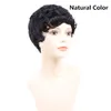 Peruklar Amerikan kadınları için kısa peruk siyah sentetik peruk cosplay perruque kıvırcık saçlı peruk 6 renk içinde tarak