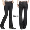 Free Male Bell Bottom Denim Trousers Slim Black Horn Boot Cut Jeans Men's Clothing Casual Business Flares 36