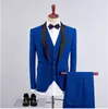 Продажа изготовленных на заказ формальный жених износ RedwhiteBlack Men Swide Suits Prom Tuxedo Men Suits 3 Piece Jacketsvestbow7158333