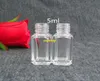 100 teile/los Neue 5 ml klare kosmetische sprühflasche benutzerdefinierte Transparente quadratische glas parfüm kleine sprühflasche