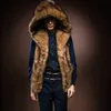 Winter Hooded Faux Fur Vest Men Sleeveless Hairy Thicken Warm Jacket Outerwear Coat Male Plus Size S-3XL Waistcoat