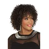 Moda Sexy mulheres corte perucas sintéticas cabelo curto Curly preto perucas para América África mulheres negras