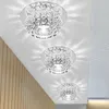 Bubble Crystal Ceiling Lights LED Aisle Lamp Spotlight Living Room Corridor Entrance Downlight Stainless Steel Mirror Base Ceiling Lamp