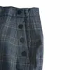2018 France Plaid Kobiety Sprawdź proste spodnie spodnie Capris MSO6 jesień