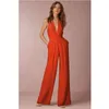 Hot Koop Dames Sexy Jumpsuits Prom Jurk Bruiloft Gust Jurken Chiffon V-hals Mouwloze tops en lange broek Rompertjes voor vrouwen