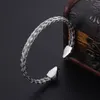 Punk Crânio Lobo Cabeça Estilo Mens Pulseiras Bangles Pulseira de Aço Inoxidável 12 M Largura Cuff Brazaletes Jóias